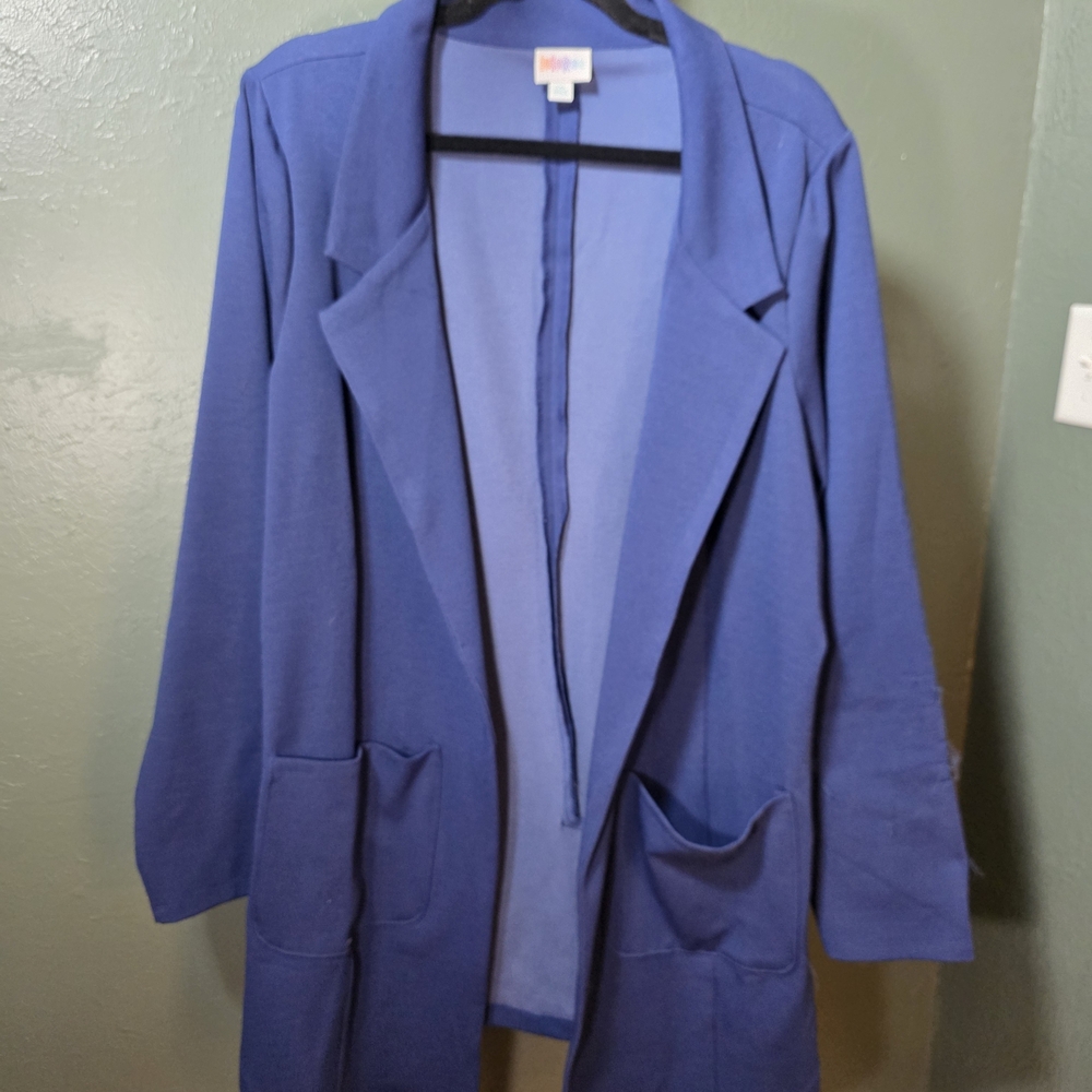 LuLaRoe Royal Blue Open-Front Blazer Jacket